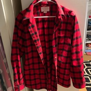 Red plaid over shirt by C. C. Filson co